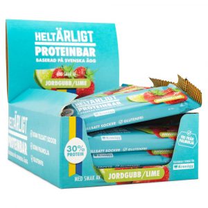 20 X Heltärligt Proteinbar 55 G Jordgubb Lime
