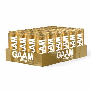 24 X Gaam Energy 330 Ml Golden Apple