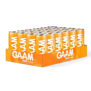 24 X Gaam Energy 330 Ml Orange