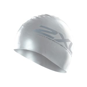 2XU Silicone Swim Cap Silver/Silver