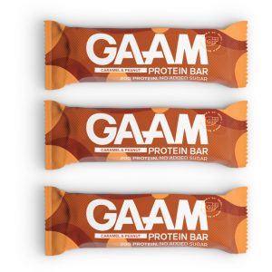 3 X Gaam Protein Bar 55 G Caramel & Peanut