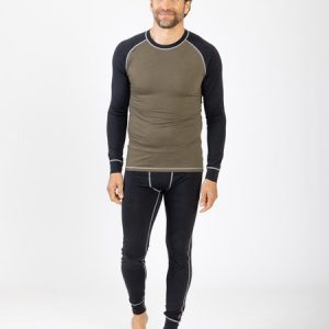Active Wool Set Men Khaki Green