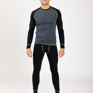 Active Wool Set Men Steel Blue