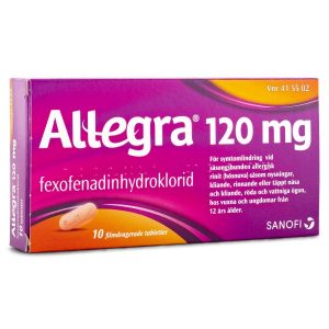 Allegra filmdragerad tablett 120 mg 10 tabl