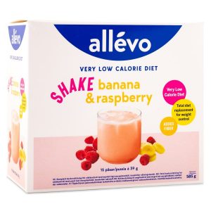Allevo VLCD Shake Banana & Raspberry 15 portioner