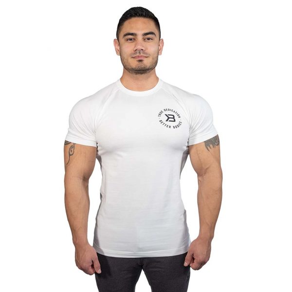 Better Bodies Gym Tapered Tee White L