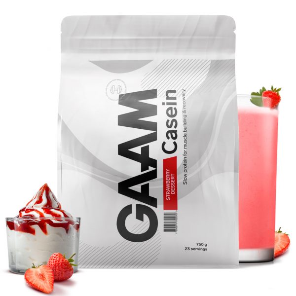 Gaam 100% Casein Premium 750 G Strawberry Dessert