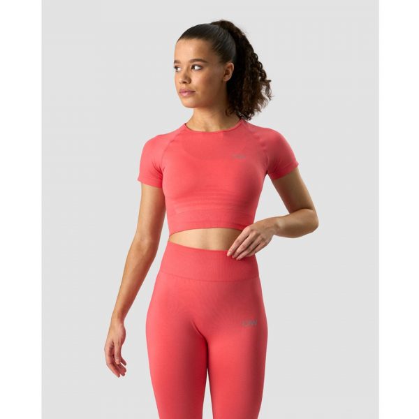 Icaniwill Define Seamless Cropped T-shirt Coral Xs