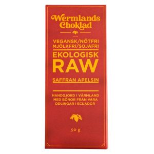 WermlandsChoklad Rawchoklad EKO 50 g Saffran Apelsin