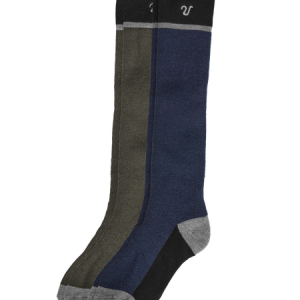 Winter High Socks Kids 2-P Blå/Khakigrön