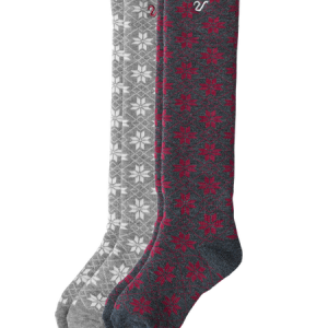 Winter High Socks Kids 2-P Grå/Rosa