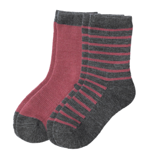 Wool Sock Kids 2-P Rosa