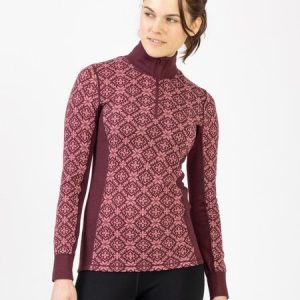 Wool Star 1/2 Zip Vinröd